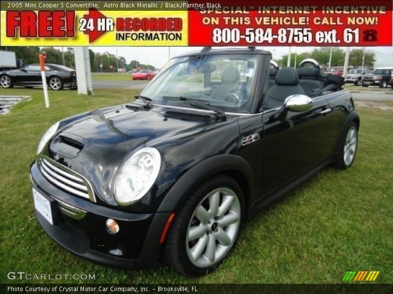 Astro Black Metallic / Black/Panther Black 2005 Mini Cooper S Convertible