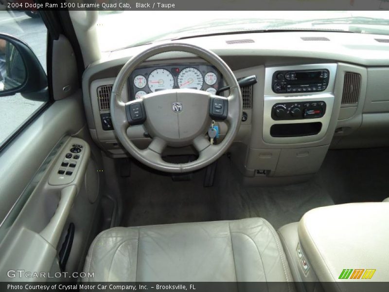 Black / Taupe 2004 Dodge Ram 1500 Laramie Quad Cab