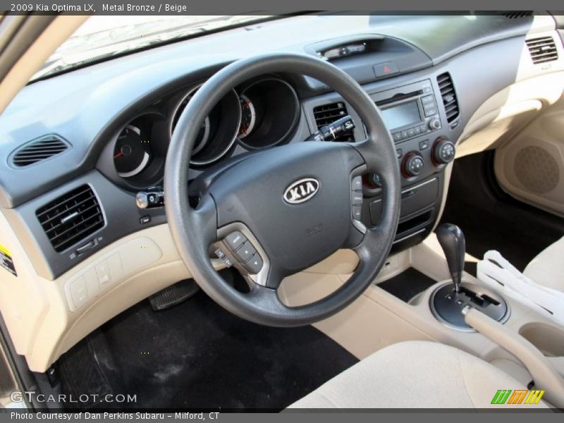 Metal Bronze / Beige 2009 Kia Optima LX