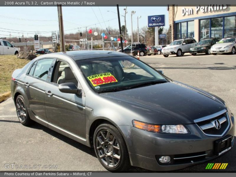 Carbon Bronze Metallic / Taupe 2008 Acura TL 3.2