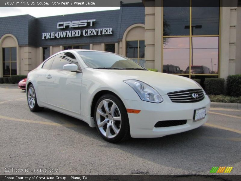 Ivory Pearl / Wheat Beige 2007 Infiniti G 35 Coupe