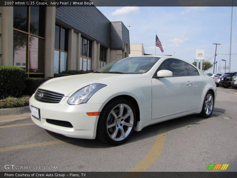 Ivory Pearl / Wheat Beige 2007 Infiniti G 35 Coupe
