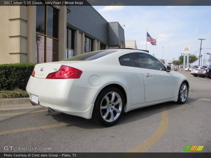 Ivory Pearl / Wheat Beige 2007 Infiniti G 35 Coupe