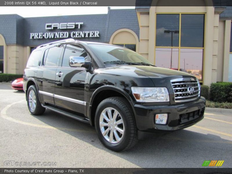 Liquid Onyx Black / Charcoal 2008 Infiniti QX 56 4WD