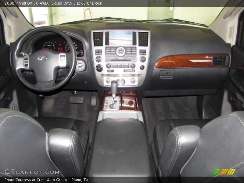 Liquid Onyx Black / Charcoal 2008 Infiniti QX 56 4WD