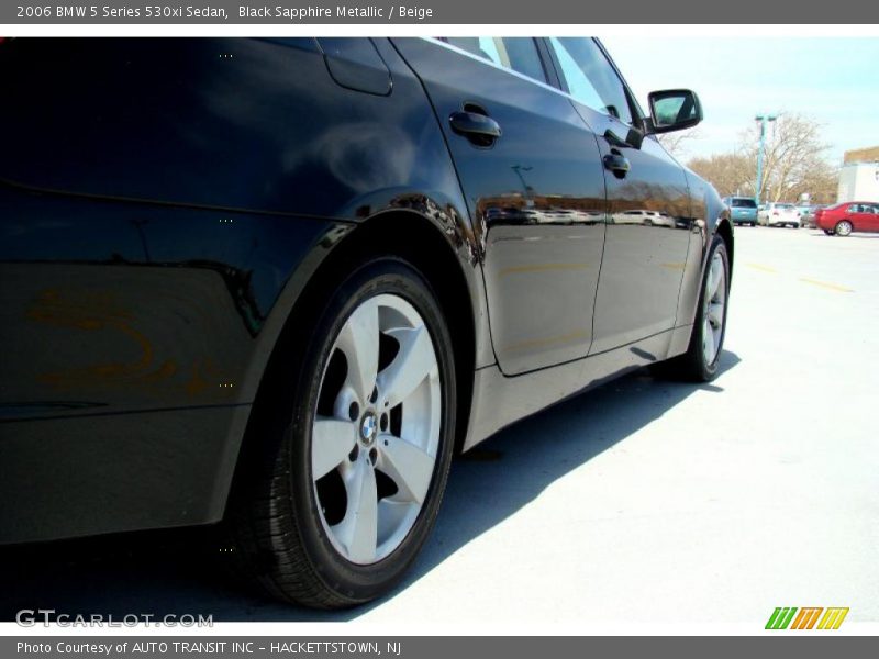 Black Sapphire Metallic / Beige 2006 BMW 5 Series 530xi Sedan