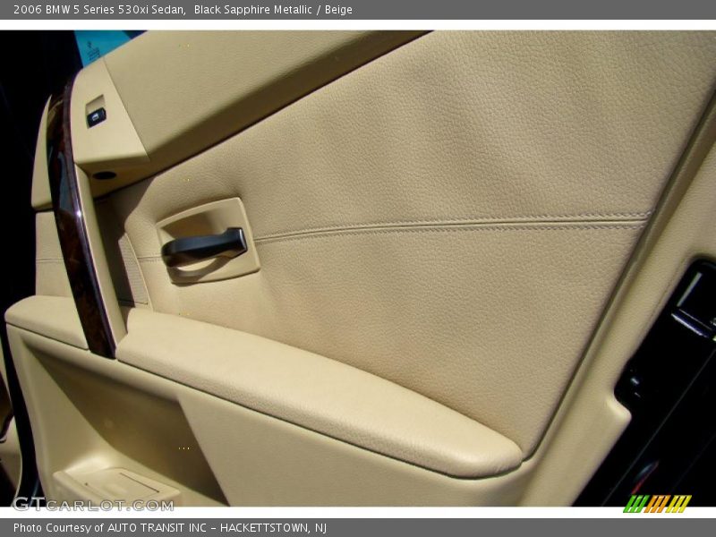 Black Sapphire Metallic / Beige 2006 BMW 5 Series 530xi Sedan