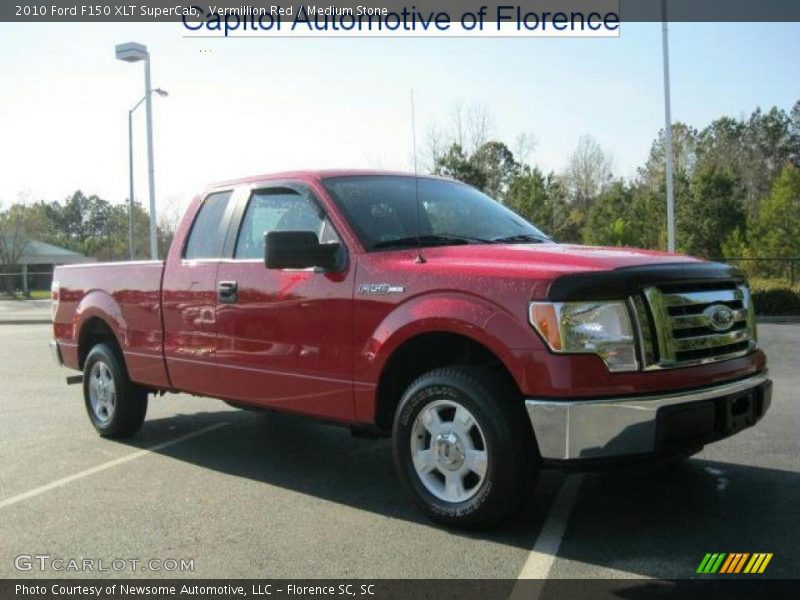 Vermillion Red / Medium Stone 2010 Ford F150 XLT SuperCab