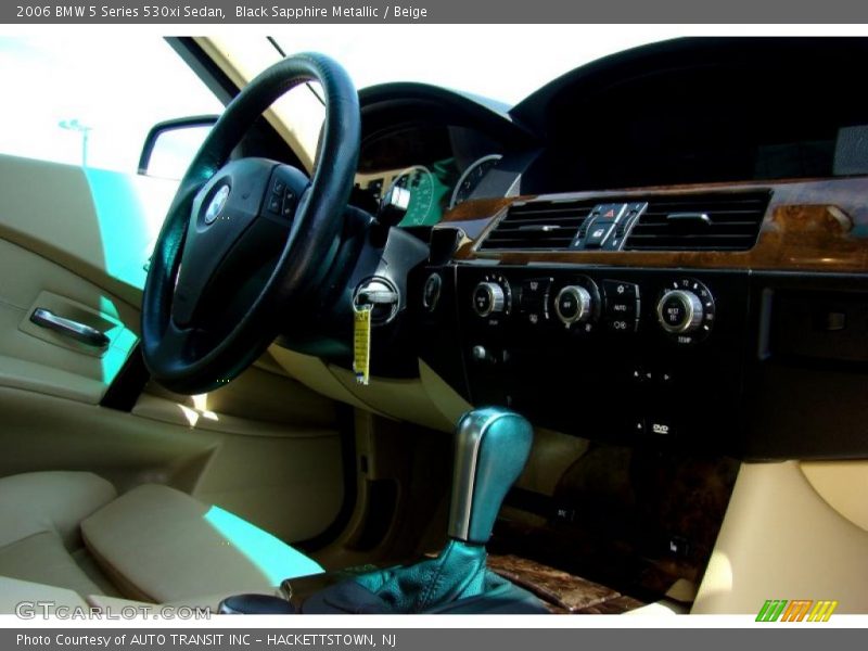 Black Sapphire Metallic / Beige 2006 BMW 5 Series 530xi Sedan