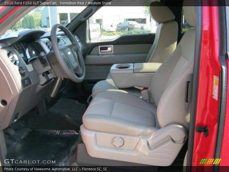 Vermillion Red / Medium Stone 2010 Ford F150 XLT SuperCab