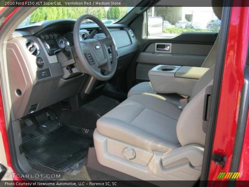 Vermillion Red / Medium Stone 2010 Ford F150 XLT SuperCab