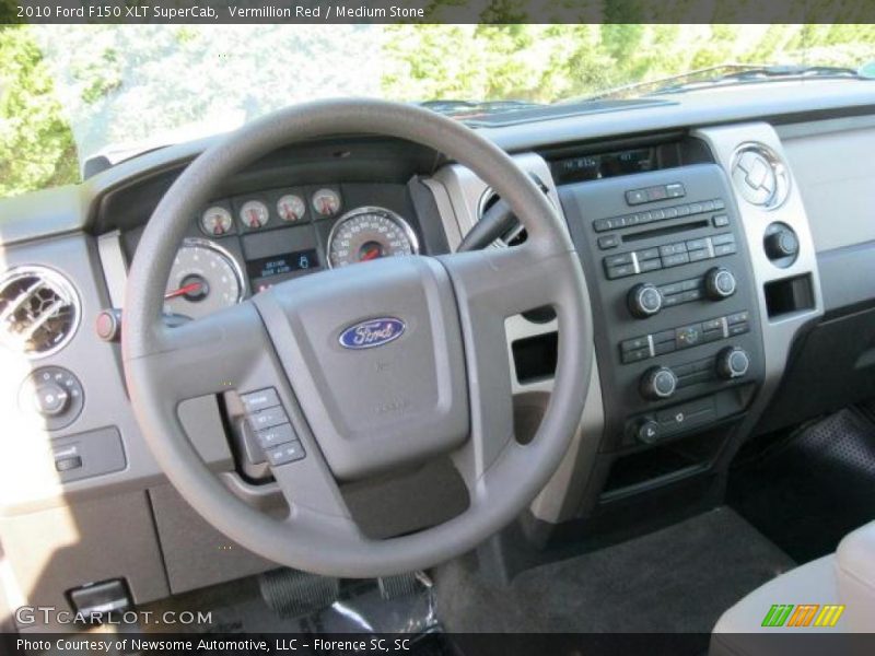 Vermillion Red / Medium Stone 2010 Ford F150 XLT SuperCab