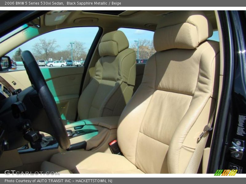 Black Sapphire Metallic / Beige 2006 BMW 5 Series 530xi Sedan