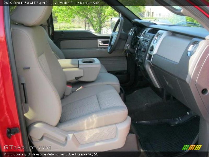 Vermillion Red / Medium Stone 2010 Ford F150 XLT SuperCab