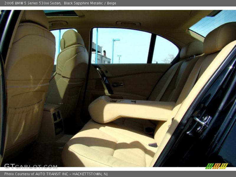 Black Sapphire Metallic / Beige 2006 BMW 5 Series 530xi Sedan