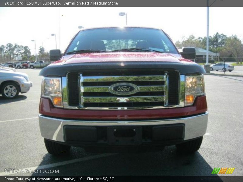 Vermillion Red / Medium Stone 2010 Ford F150 XLT SuperCab