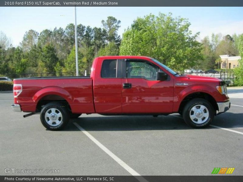 Vermillion Red / Medium Stone 2010 Ford F150 XLT SuperCab