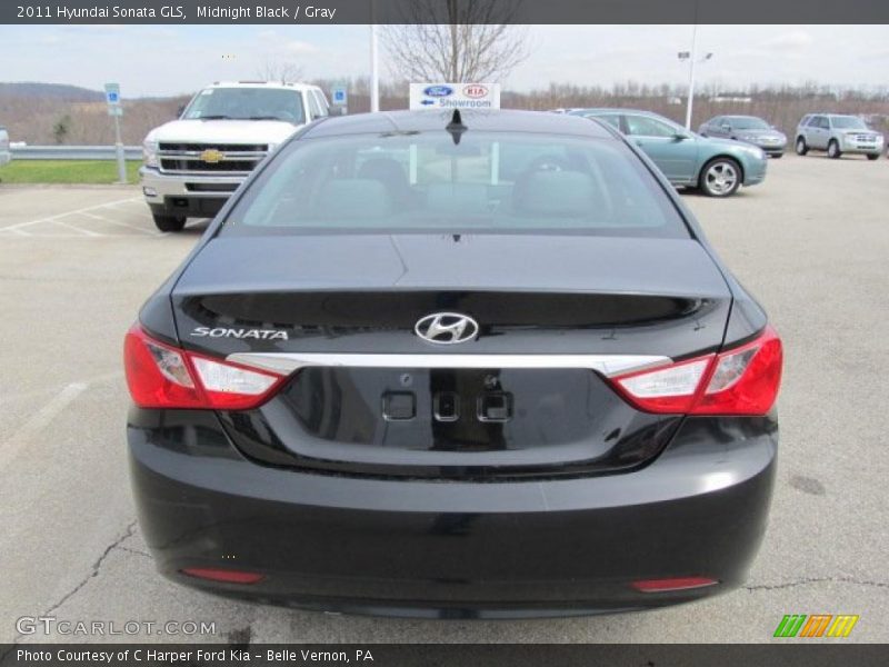 Midnight Black / Gray 2011 Hyundai Sonata GLS