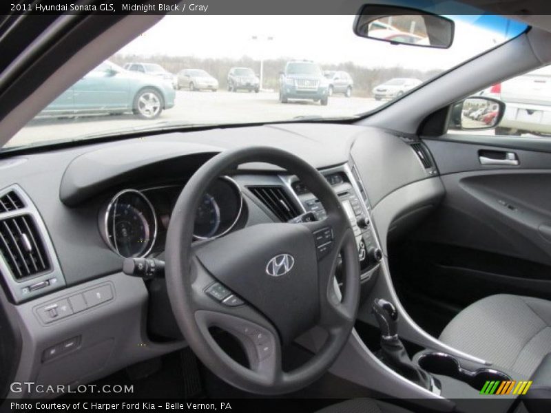 Midnight Black / Gray 2011 Hyundai Sonata GLS
