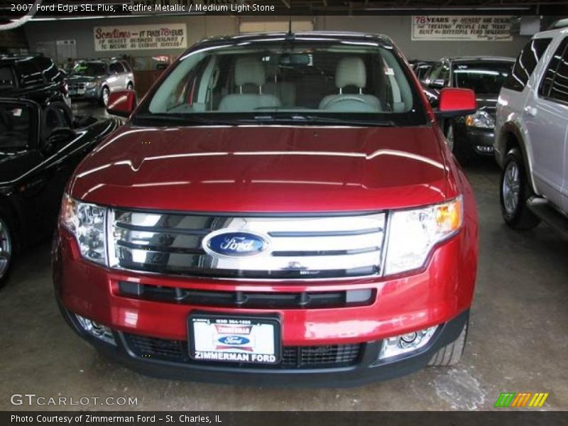 Redfire Metallic / Medium Light Stone 2007 Ford Edge SEL Plus