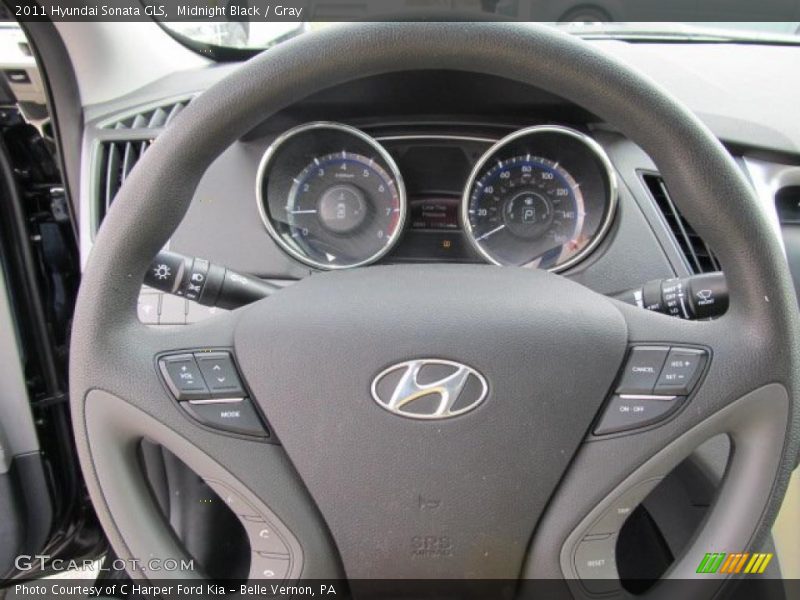 Midnight Black / Gray 2011 Hyundai Sonata GLS