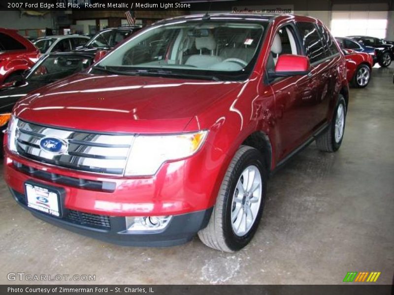 Redfire Metallic / Medium Light Stone 2007 Ford Edge SEL Plus