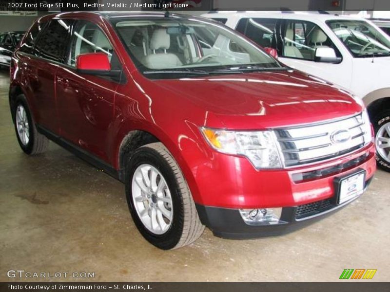 Redfire Metallic / Medium Light Stone 2007 Ford Edge SEL Plus