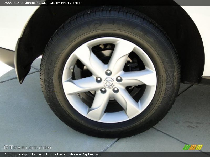 Glacier Pearl / Beige 2009 Nissan Murano S AWD