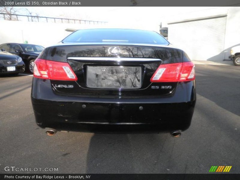 Obsidian Black / Black 2008 Lexus ES 350