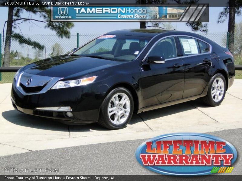Crystal Black Pearl / Ebony 2009 Acura TL 3.5