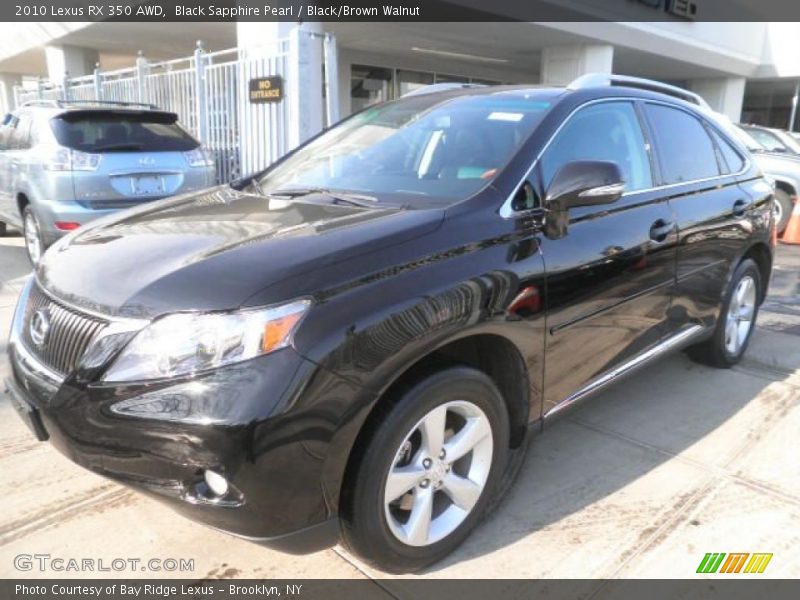 Black Sapphire Pearl / Black/Brown Walnut 2010 Lexus RX 350 AWD