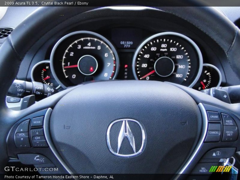 Crystal Black Pearl / Ebony 2009 Acura TL 3.5