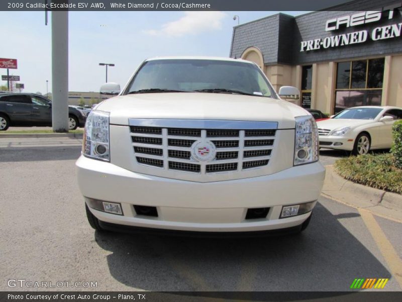 White Diamond / Cocoa/Cashmere 2009 Cadillac Escalade ESV AWD