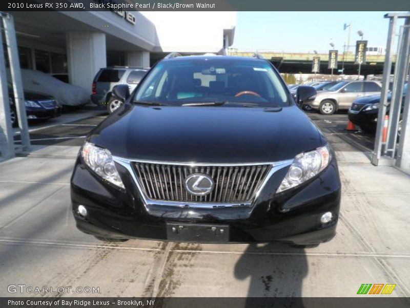 Black Sapphire Pearl / Black/Brown Walnut 2010 Lexus RX 350 AWD
