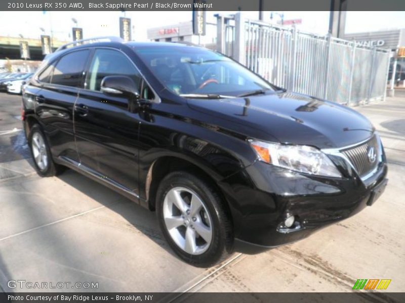 Black Sapphire Pearl / Black/Brown Walnut 2010 Lexus RX 350 AWD