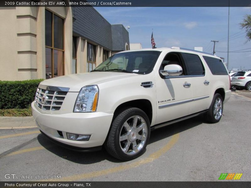 White Diamond / Cocoa/Cashmere 2009 Cadillac Escalade ESV AWD