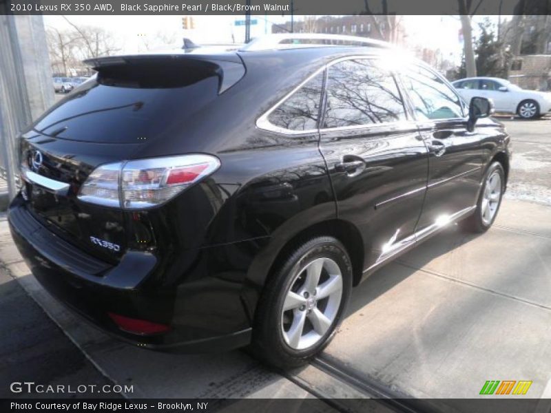 Black Sapphire Pearl / Black/Brown Walnut 2010 Lexus RX 350 AWD