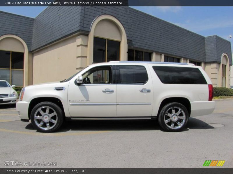 White Diamond / Cocoa/Cashmere 2009 Cadillac Escalade ESV AWD