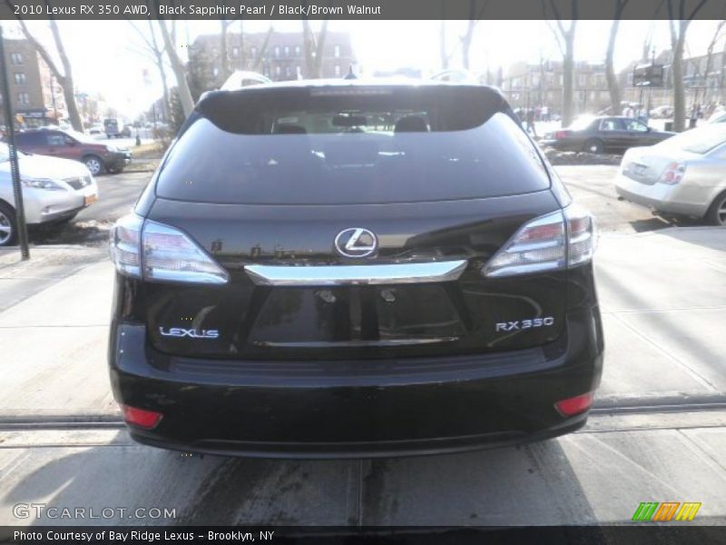 Black Sapphire Pearl / Black/Brown Walnut 2010 Lexus RX 350 AWD