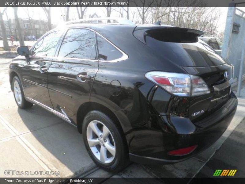 Black Sapphire Pearl / Black/Brown Walnut 2010 Lexus RX 350 AWD