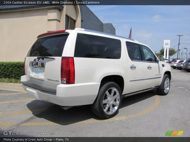 White Diamond / Cocoa/Cashmere 2009 Cadillac Escalade ESV AWD