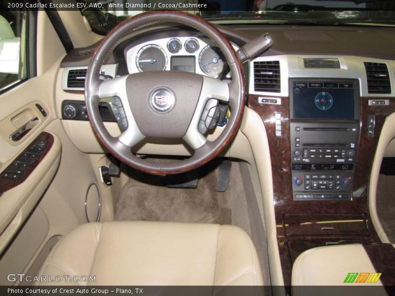White Diamond / Cocoa/Cashmere 2009 Cadillac Escalade ESV AWD