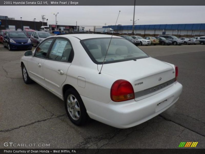 White Pearl / Beige 2001 Hyundai Sonata GLS V6