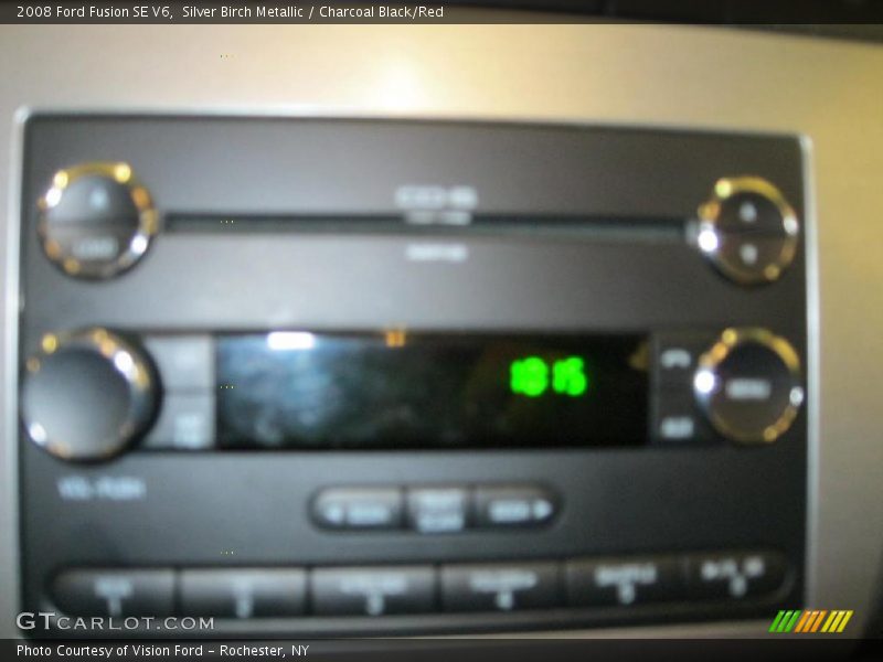 Silver Birch Metallic / Charcoal Black/Red 2008 Ford Fusion SE V6