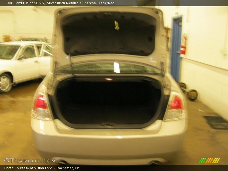 Silver Birch Metallic / Charcoal Black/Red 2008 Ford Fusion SE V6