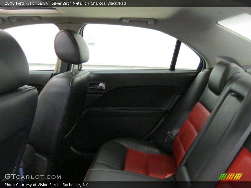 Silver Birch Metallic / Charcoal Black/Red 2008 Ford Fusion SE V6