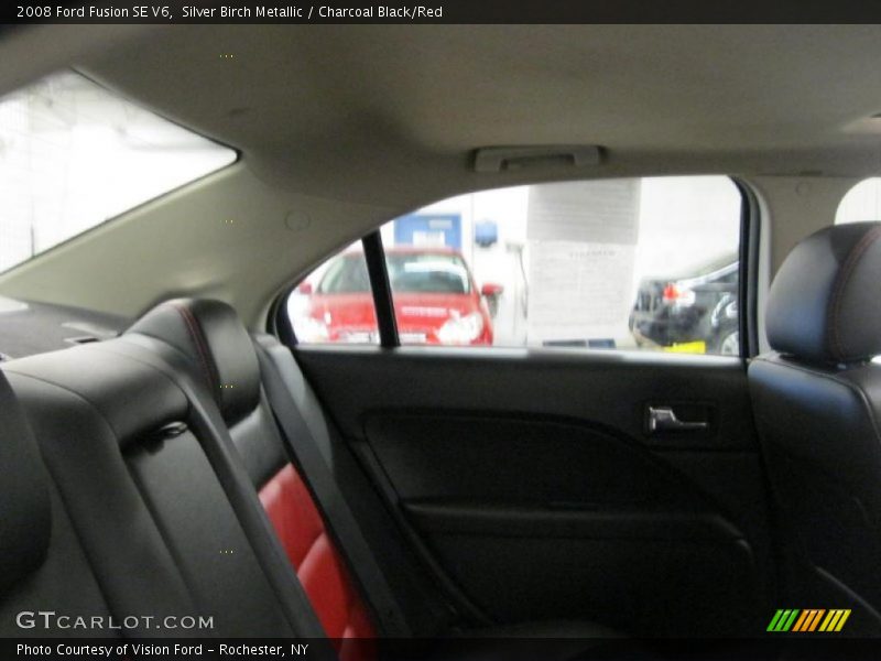 Silver Birch Metallic / Charcoal Black/Red 2008 Ford Fusion SE V6