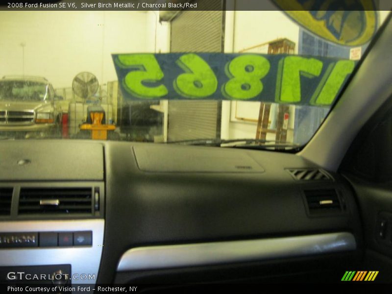 Silver Birch Metallic / Charcoal Black/Red 2008 Ford Fusion SE V6