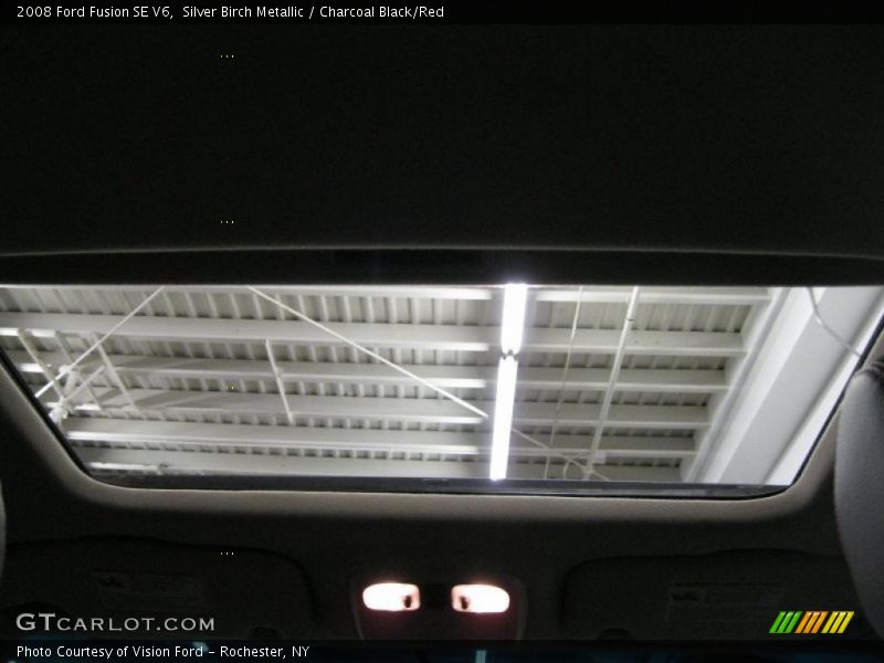 Silver Birch Metallic / Charcoal Black/Red 2008 Ford Fusion SE V6