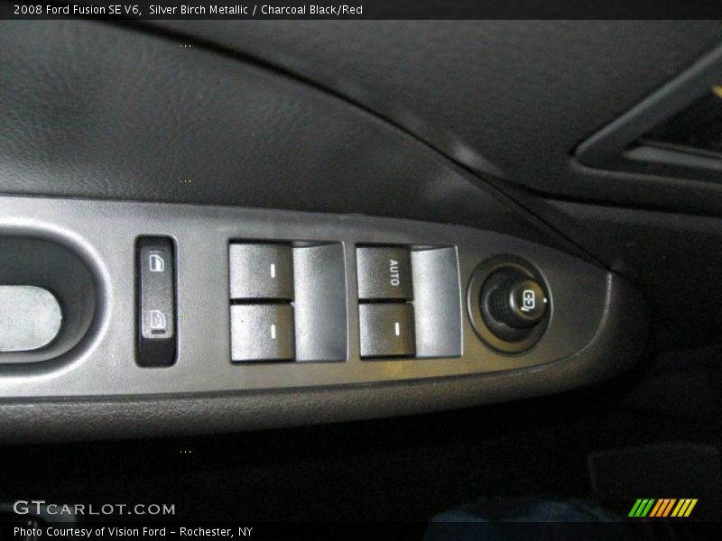 Silver Birch Metallic / Charcoal Black/Red 2008 Ford Fusion SE V6